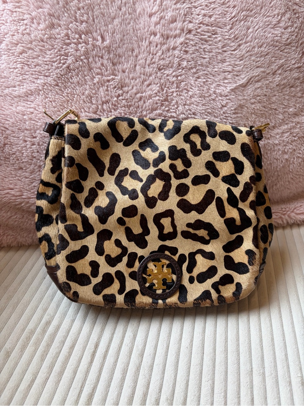 Tory Burch leopard print calf hair